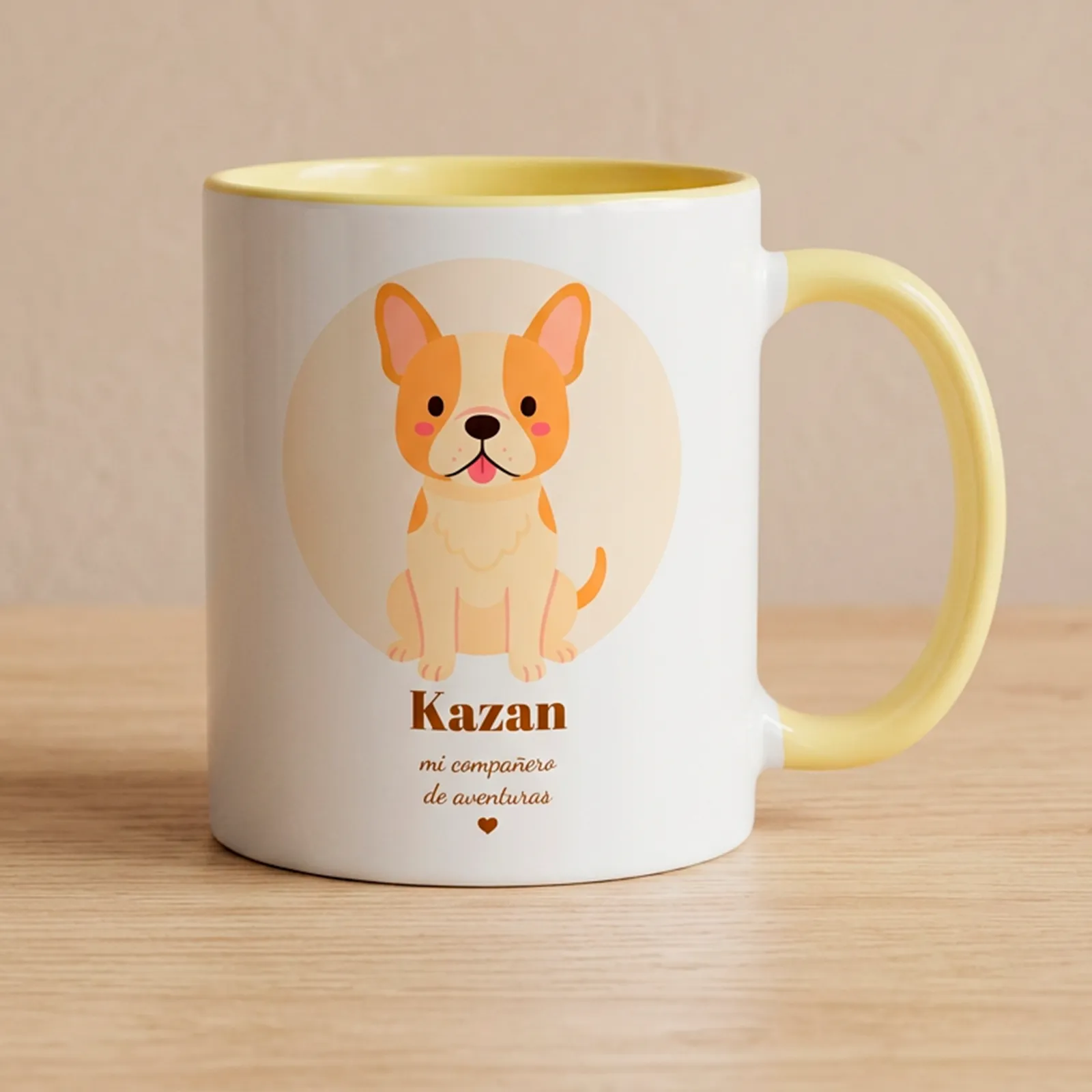Taza personalizada con perro y nombre - Imagen 2