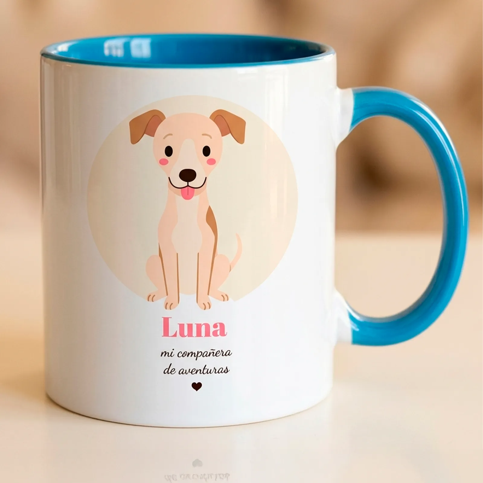 Taza personalizada con perro y nombre - Imagen 3