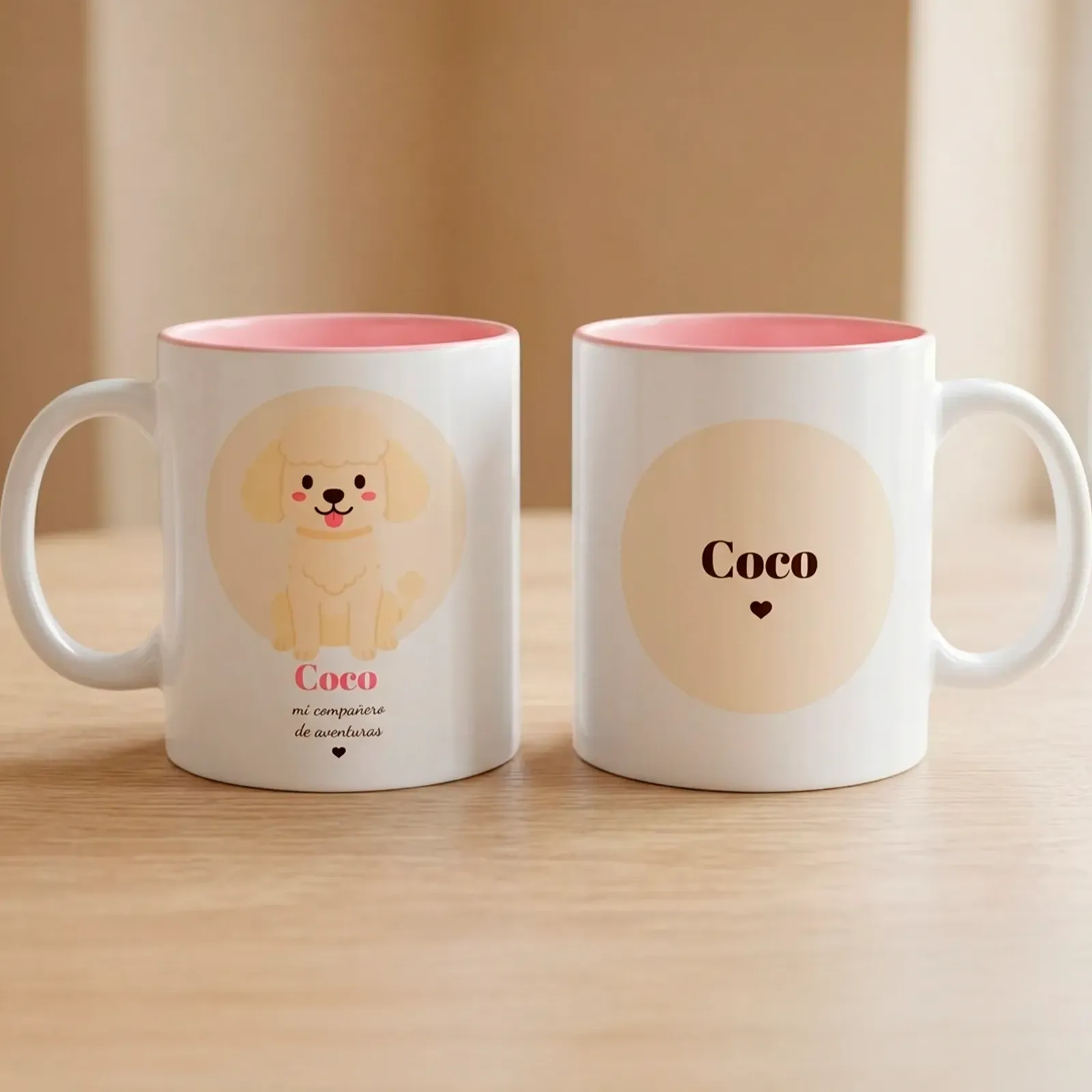 Taza personalizada con perro y nombre - Imagen 5