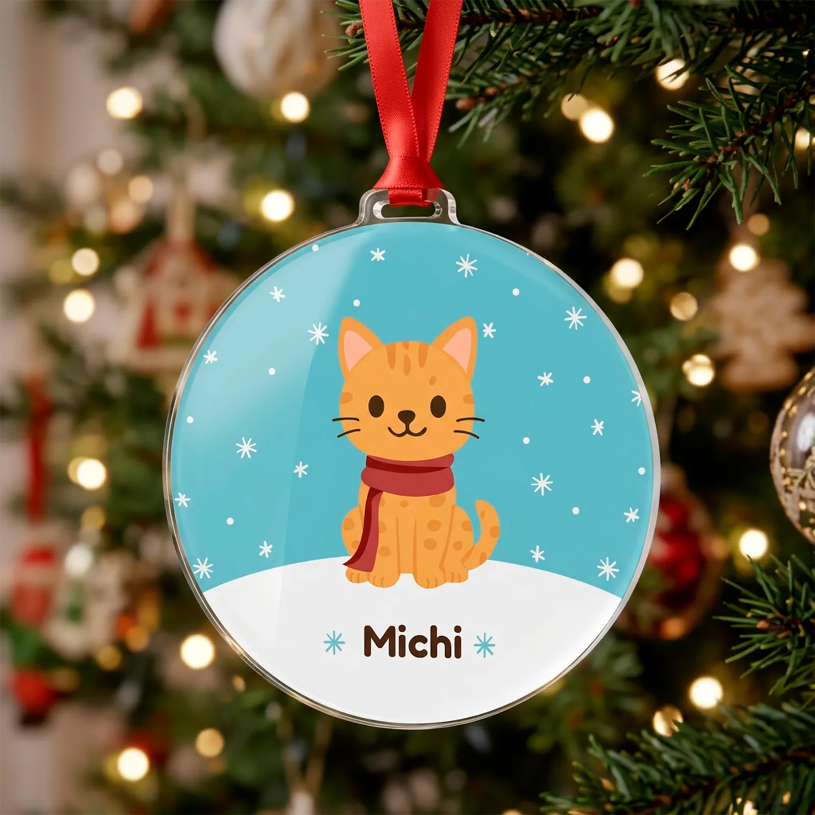 Adorno navideño personalizado con mascota y nombre - Imagen 6