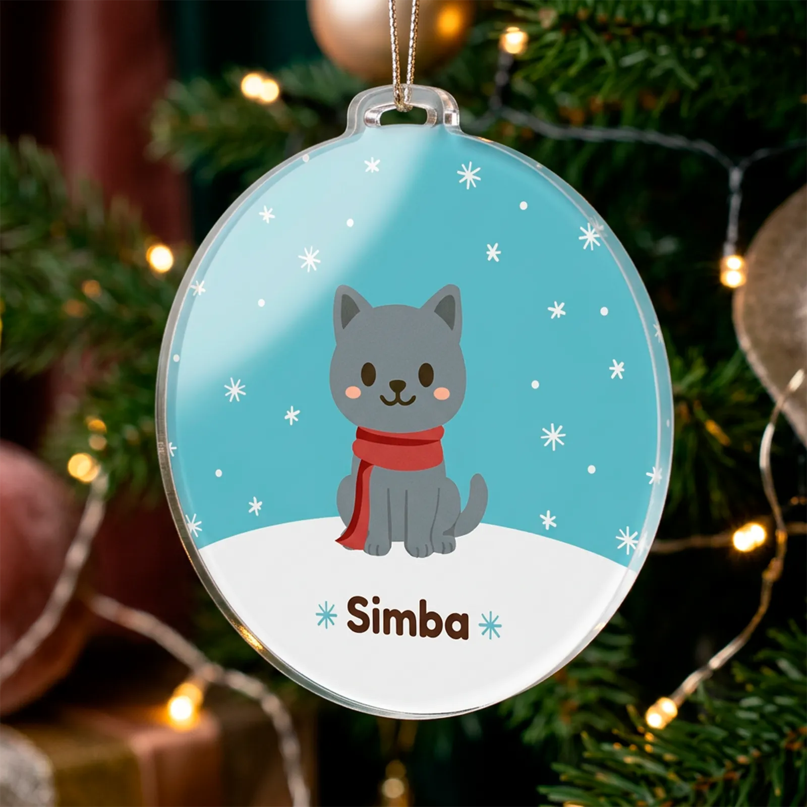 Adorno navideño personalizado con mascota y nombre - Imagen 5