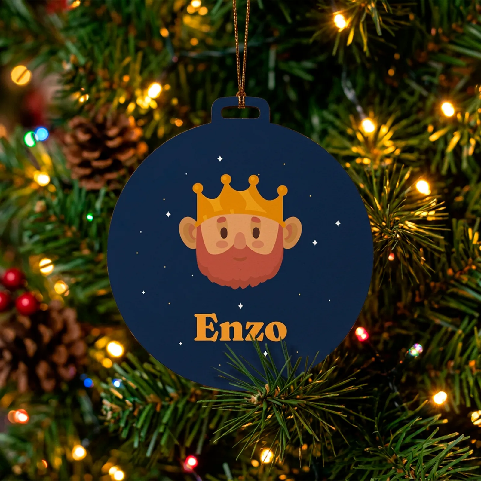 Adorno navideño personalizado con Papá Noel o Reyes Magos - Imagen 4