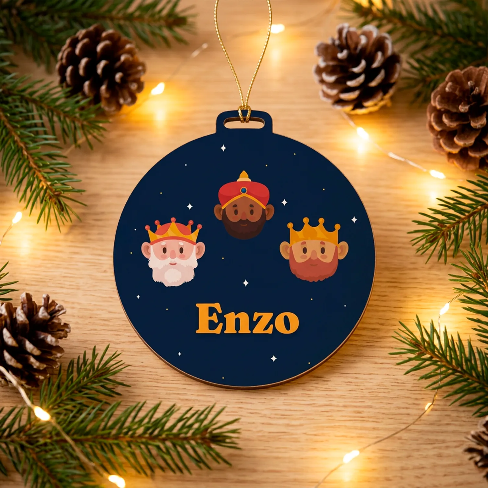 Adorno navideño personalizado con Papá Noel o Reyes Magos - Imagen 3