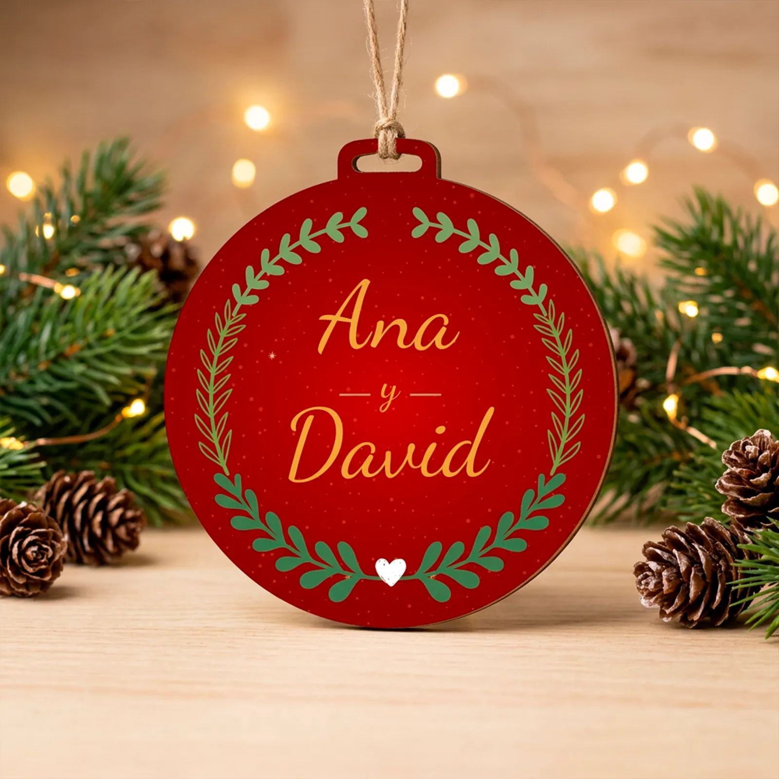 Adorno navideño personalizado con nombre o apellido - Imagen 6