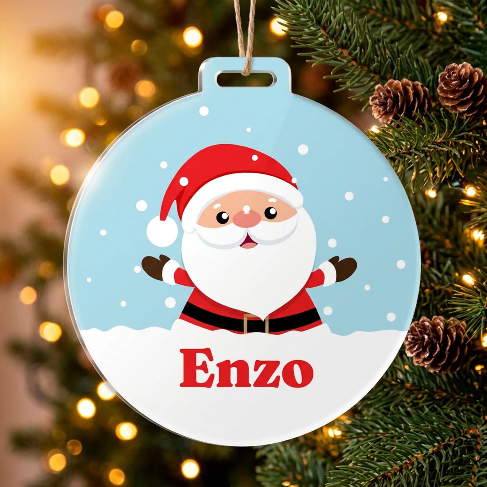 Adorno navideño personalizado con Papá Noel o Reyes Magos - Imagen 2