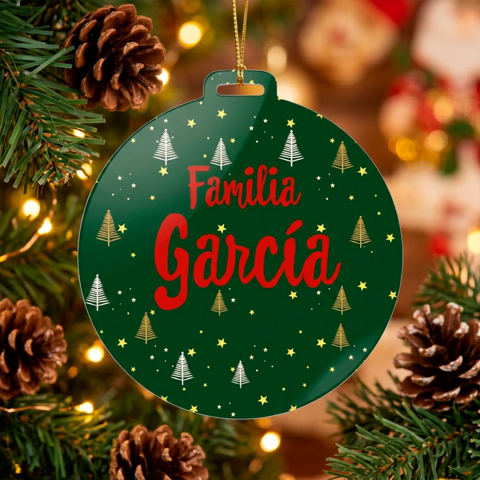 Adorno navideño personalizado con nombre o apellido - Imagen 2