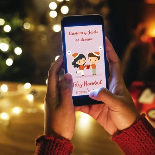 Felicitación navideña personalizada de pareja