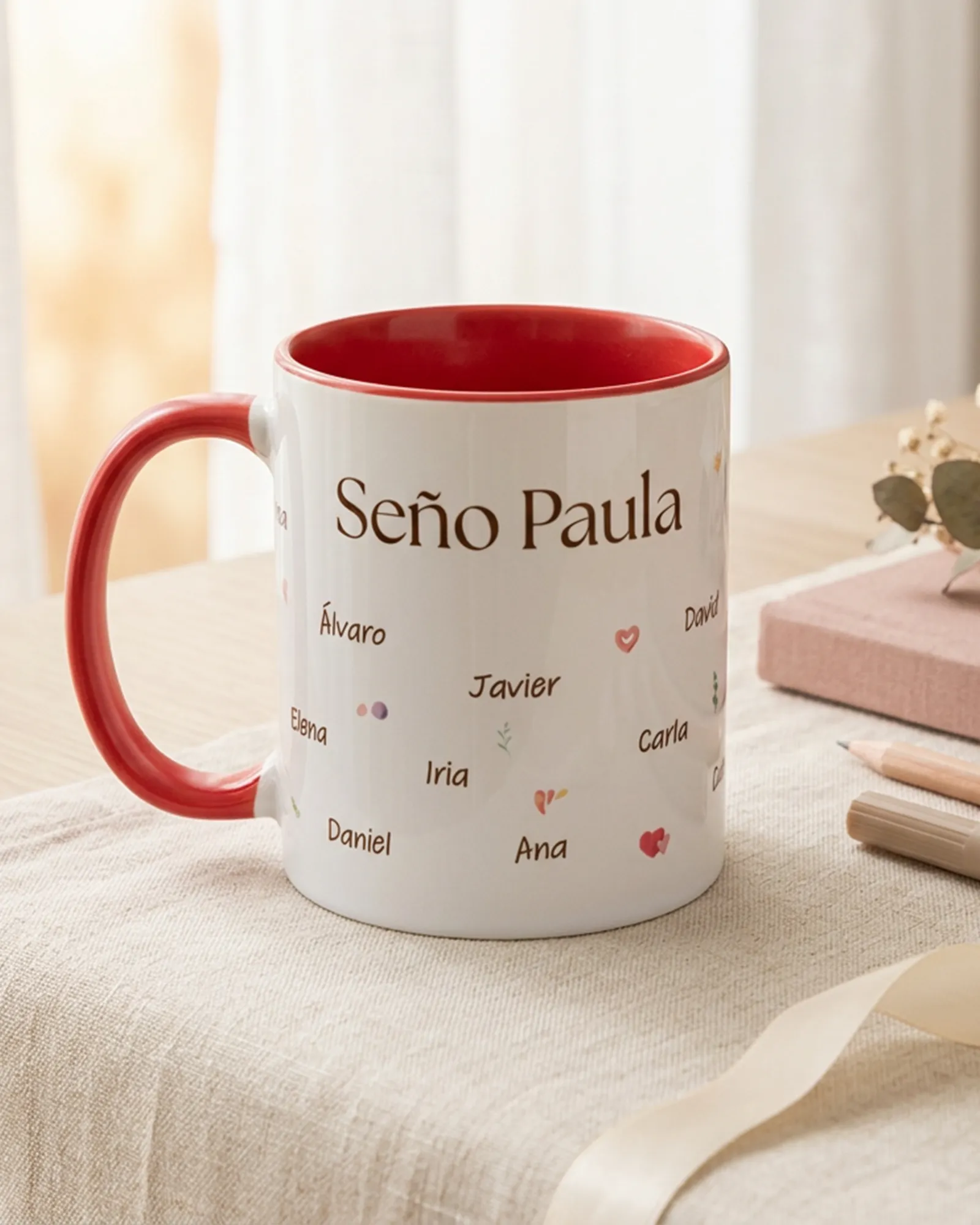 Taza para profe personalizada con nombres - Imagen 3
