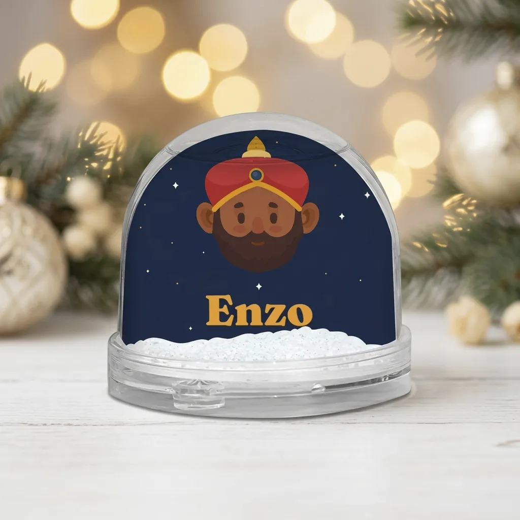 Bola de nieve personalizada con Reyes Magos y foto - Imagen 4