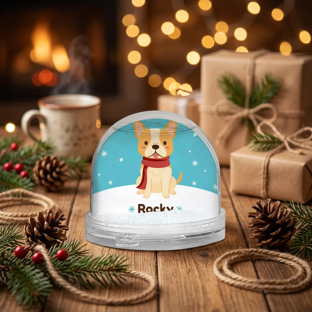 Bola de nieve personalizada con mascota y foto - Imagen 2