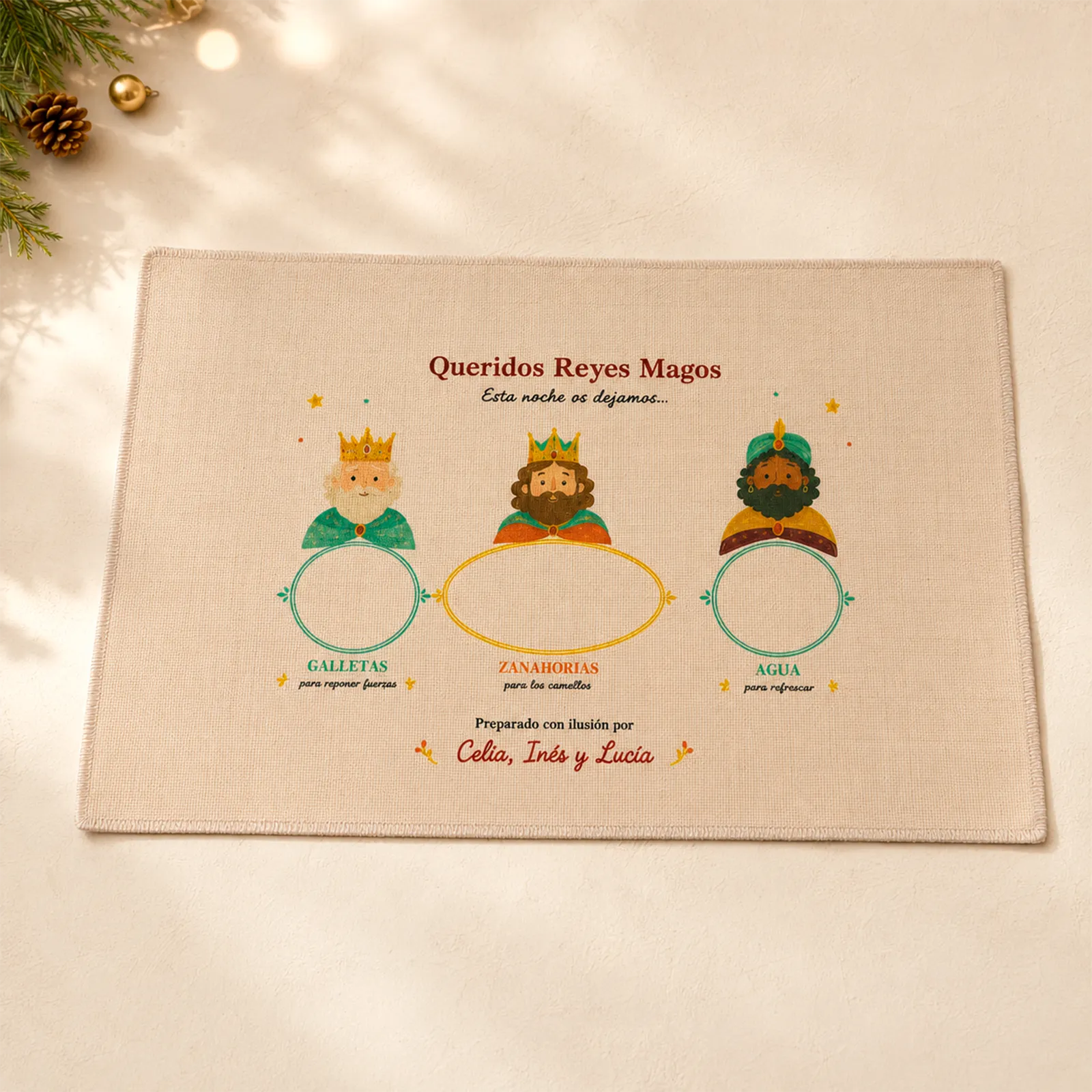 Salvamantel personalizado para los Reyes Magos
